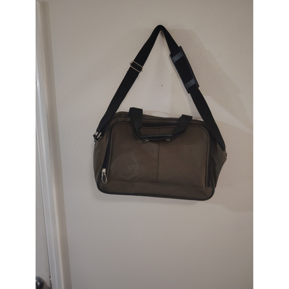 Eddie Bauer‎ Messenger Bag Olive Green Ripstop Travel Laptop Shoulder Bag